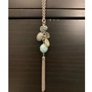 Teal Blue Long Necklace